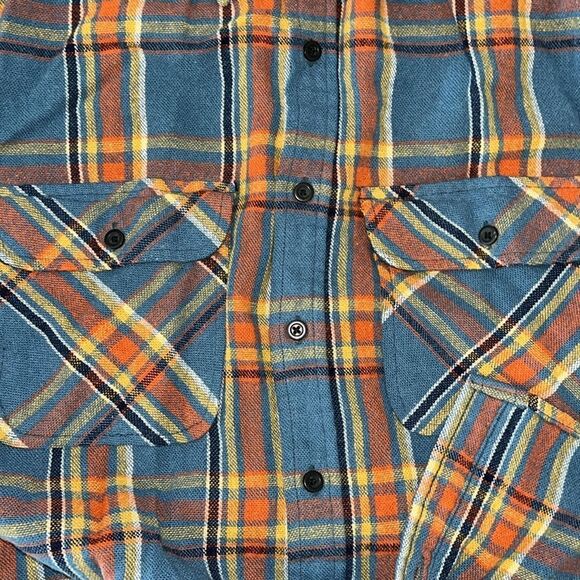 Vintage Sears Men’s Store Shop CPO Wool Blend Heavy Flannel Button Work Shirt - Picture 2 of 7